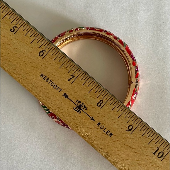 NWOT Hawaii Floral Hinged Bangle Bracelet - Picture 6 of 10